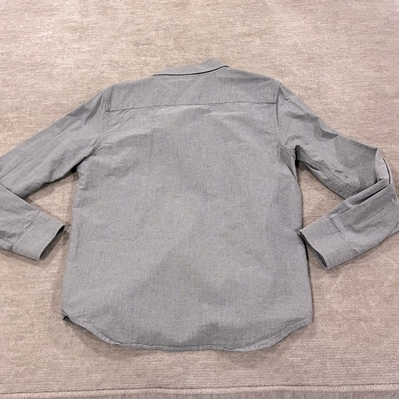 Jiberish Denver, Co Men's Long Sleeve Button Down Luxury Shirt M Crown Gray - Picture 3 of 4